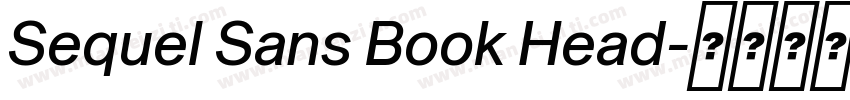 Sequel Sans Book Head字体转换
